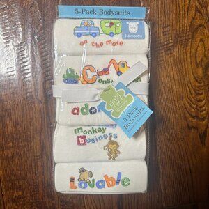 Brand New Carter's Child of Mine Boy's 5 Pack Bodysuits Size‎ 3-6 Months